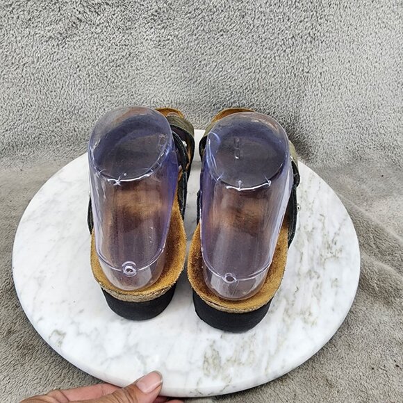 Naot Shoes Womens Size EU 38 US 7 Ashley Gold Metallic Leather Straps Sandals *G - Picture 7 of 14